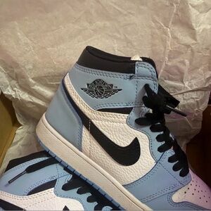 Jordan High-Top Sneakers - Sky Blue and Black